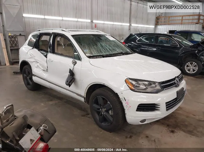 2013 Volkswagen Touareg Vr6 Lux VIN: WVGEF9BPXDD002528 Lot: 40048605