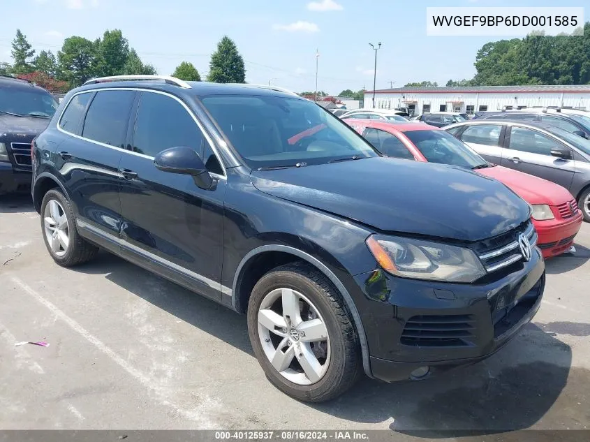 2013 Volkswagen Touareg Vr6 Lux VIN: WVGEF9BP6DD001585 Lot: 40125937