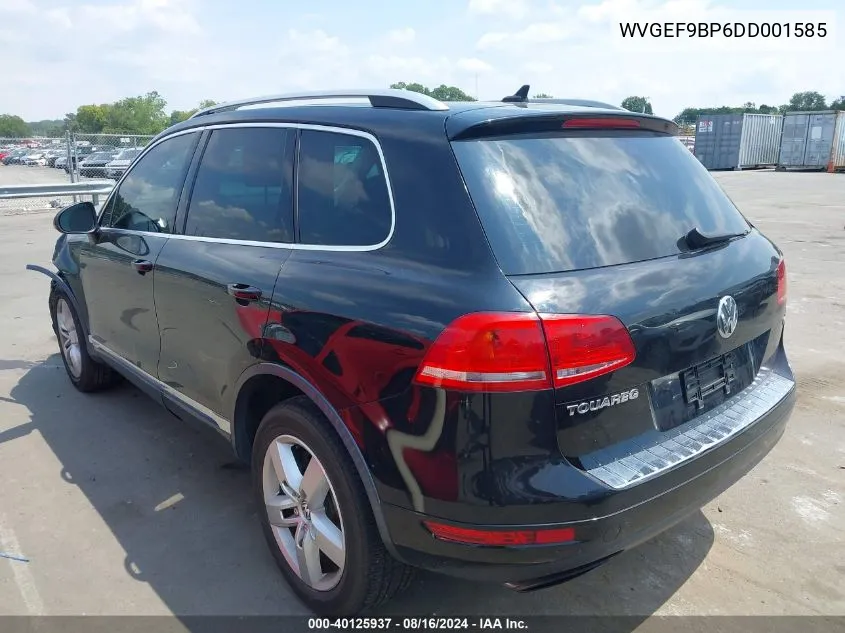 2013 Volkswagen Touareg Vr6 Lux VIN: WVGEF9BP6DD001585 Lot: 40125937