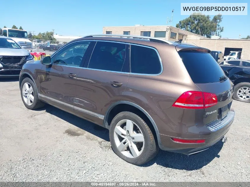 2013 Volkswagen Touareg Hybrid VIN: WVGEG9BP5DD010517 Lot: 40194697