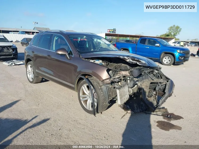 2013 Volkswagen Touareg Tdi Executive VIN: WVGEP9BP3DD011729 Lot: 40663508