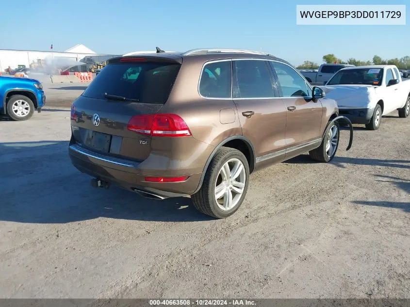 2013 Volkswagen Touareg Tdi Executive VIN: WVGEP9BP3DD011729 Lot: 40663508