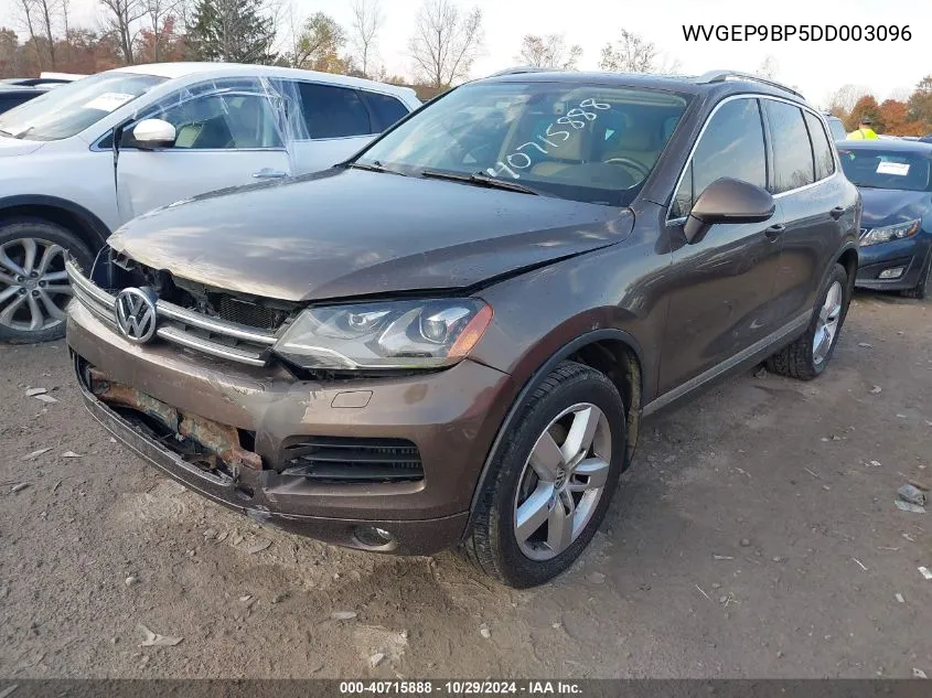 2013 Volkswagen Touareg Tdi Lux VIN: WVGEP9BP5DD003096 Lot: 40715888