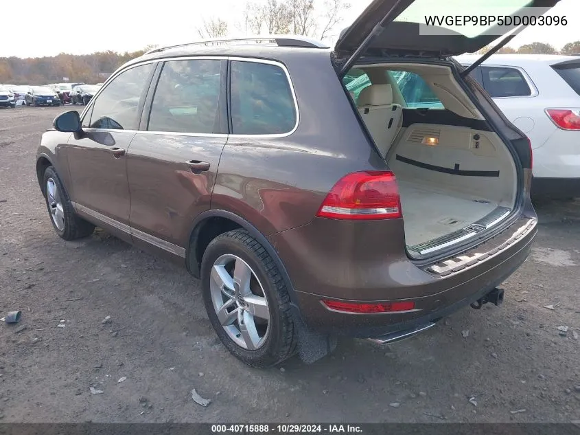 2013 Volkswagen Touareg Tdi Lux VIN: WVGEP9BP5DD003096 Lot: 40715888