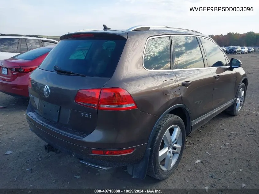 2013 Volkswagen Touareg Tdi Lux VIN: WVGEP9BP5DD003096 Lot: 40715888