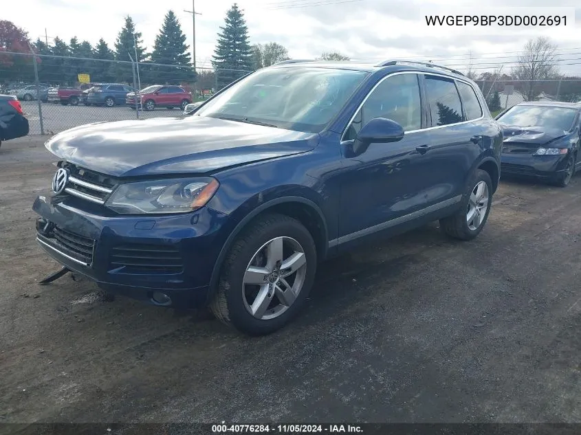 2013 Volkswagen Touareg Tdi Lux VIN: WVGEP9BP3DD002691 Lot: 40776284