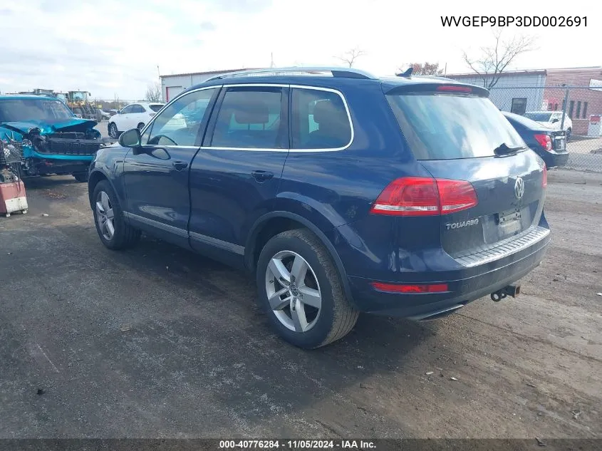 2013 Volkswagen Touareg Tdi Lux VIN: WVGEP9BP3DD002691 Lot: 40776284