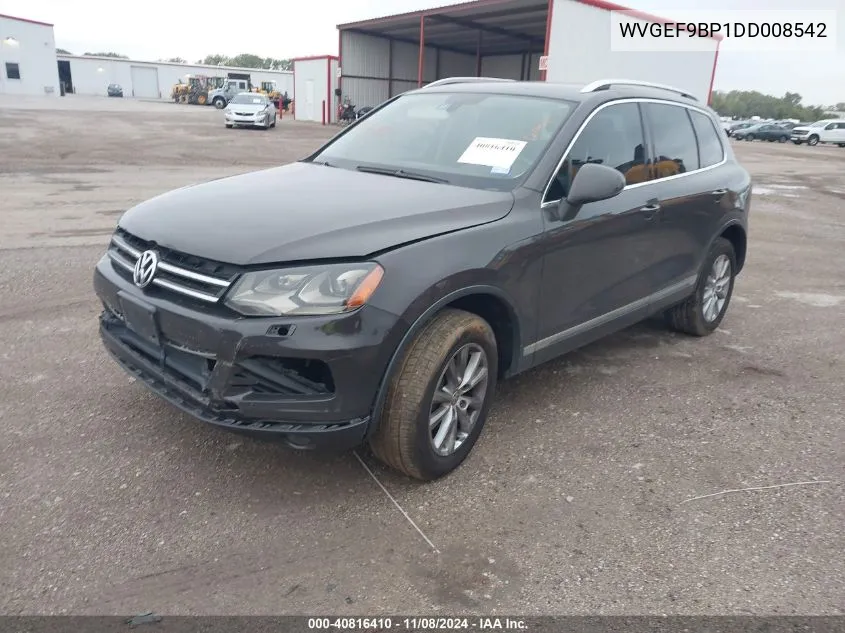 2013 Volkswagen Touareg Vr6 Sport VIN: WVGEF9BP1DD008542 Lot: 40816410