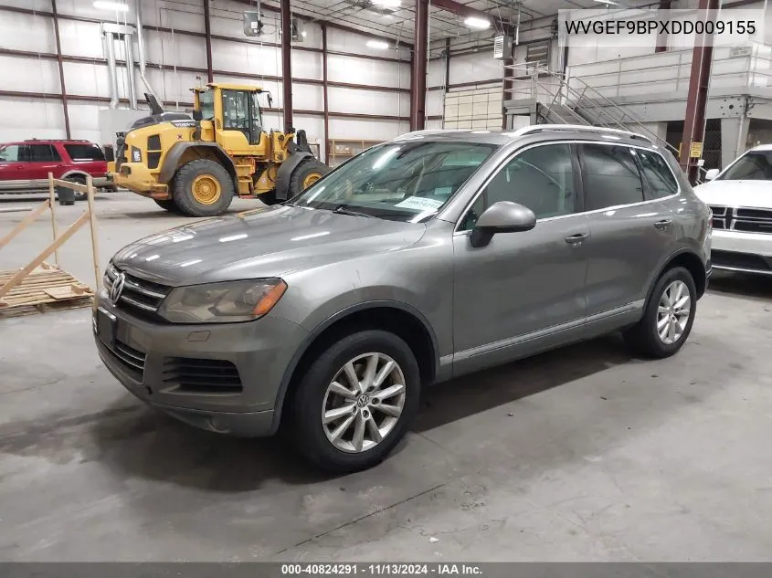 2013 Volkswagen Touareg Vr6 Sport VIN: WVGEF9BPXDD009155 Lot: 40824291