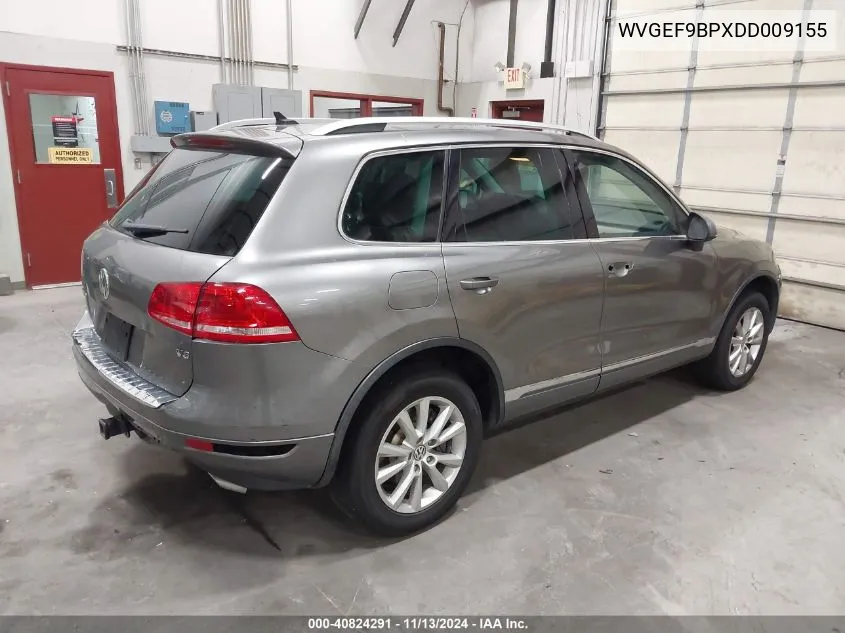 2013 Volkswagen Touareg Vr6 Sport VIN: WVGEF9BPXDD009155 Lot: 40824291