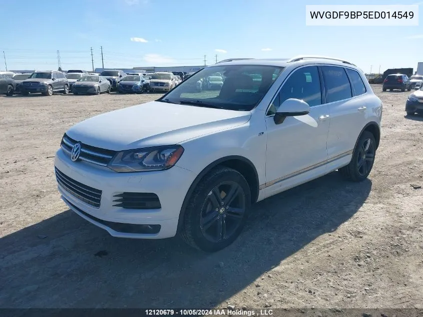 2014 Volkswagen Touareg VIN: WVGDF9BP5ED014549 Lot: 12120679