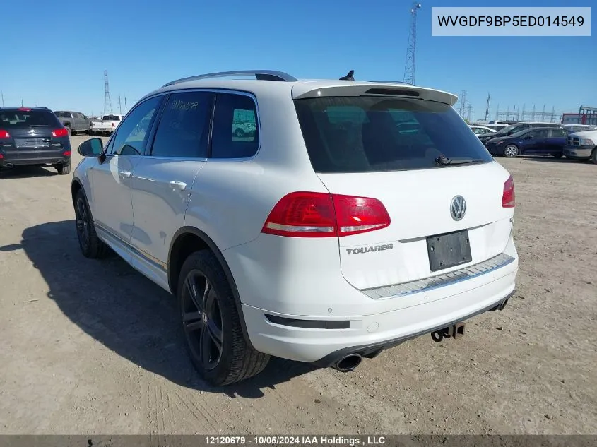 2014 Volkswagen Touareg VIN: WVGDF9BP5ED014549 Lot: 12120679