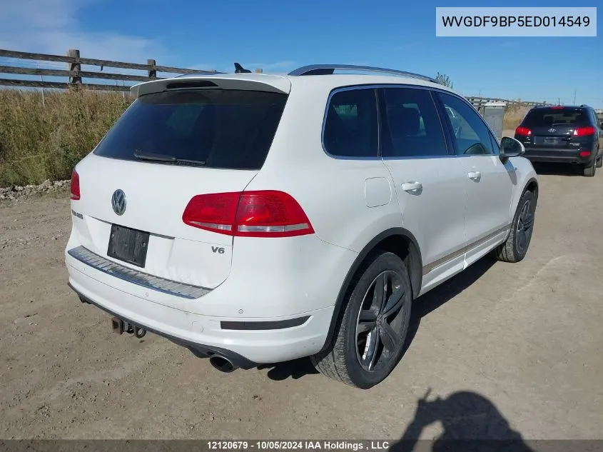 2014 Volkswagen Touareg VIN: WVGDF9BP5ED014549 Lot: 12120679