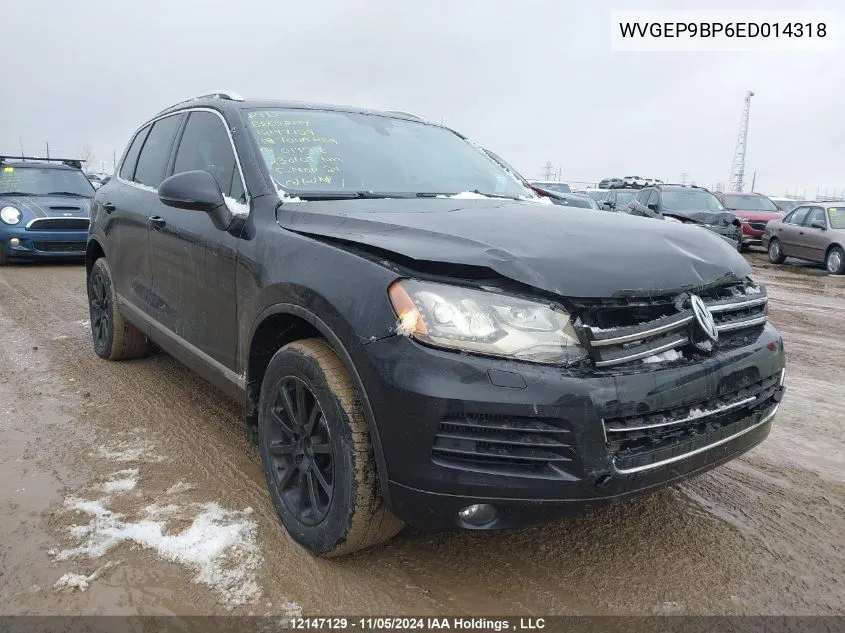 2014 Volkswagen Touareg VIN: WVGEP9BP6ED014318 Lot: 12147129