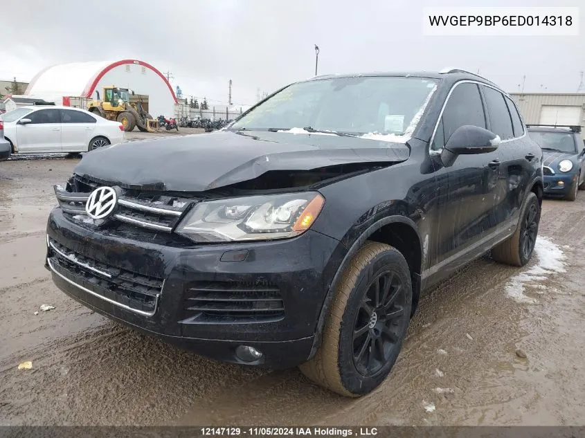 2014 Volkswagen Touareg VIN: WVGEP9BP6ED014318 Lot: 12147129