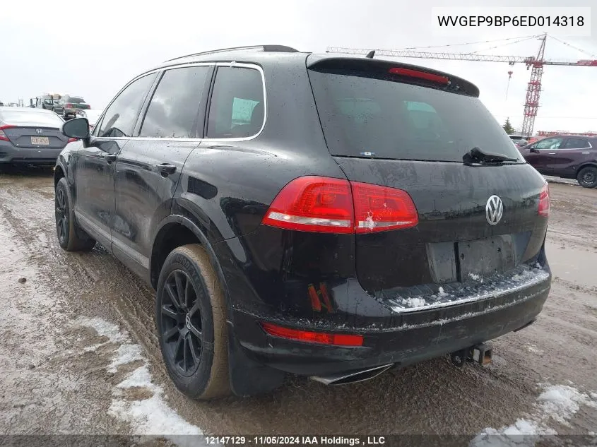 2014 Volkswagen Touareg VIN: WVGEP9BP6ED014318 Lot: 12147129