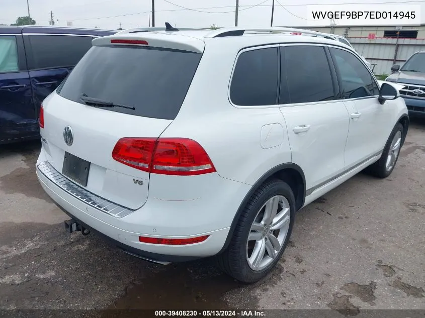 WVGEF9BP7ED014945 2014 Volkswagen Touareg 3.6L Executive