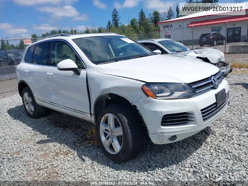 2014 Volkswagen Touareg 3.6L Lux VIN: WVGEF9BP2ED013217 Lot: 39788763