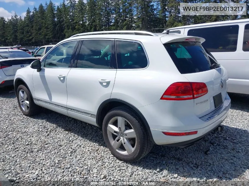 2014 Volkswagen Touareg 3.6L Lux VIN: WVGEF9BP2ED013217 Lot: 39788763