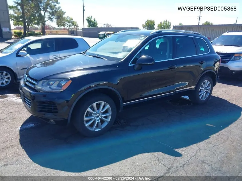 2014 Volkswagen Touareg 3.6L Sport VIN: WVGEF9BP3ED005868 Lot: 40442200