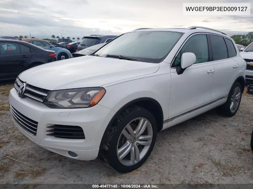 2014 Volkswagen Touareg V6 VIN: WVGEF9BP3ED009127 Lot: 40477145