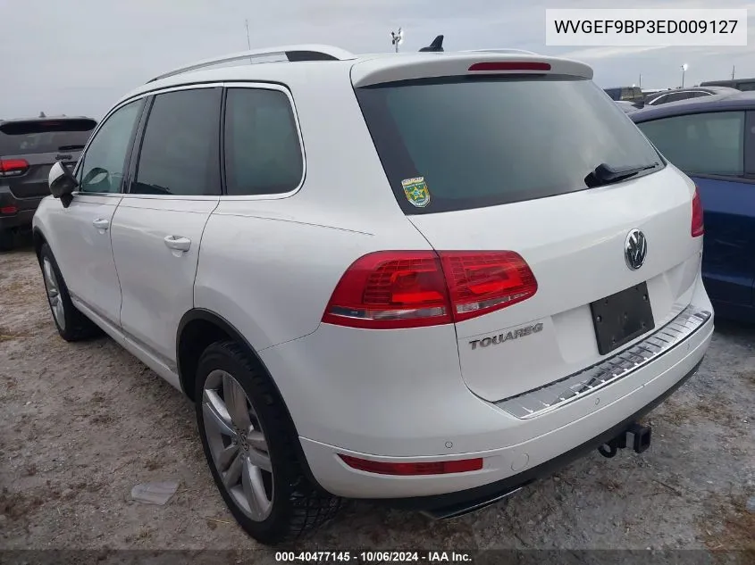 2014 Volkswagen Touareg V6 VIN: WVGEF9BP3ED009127 Lot: 40477145