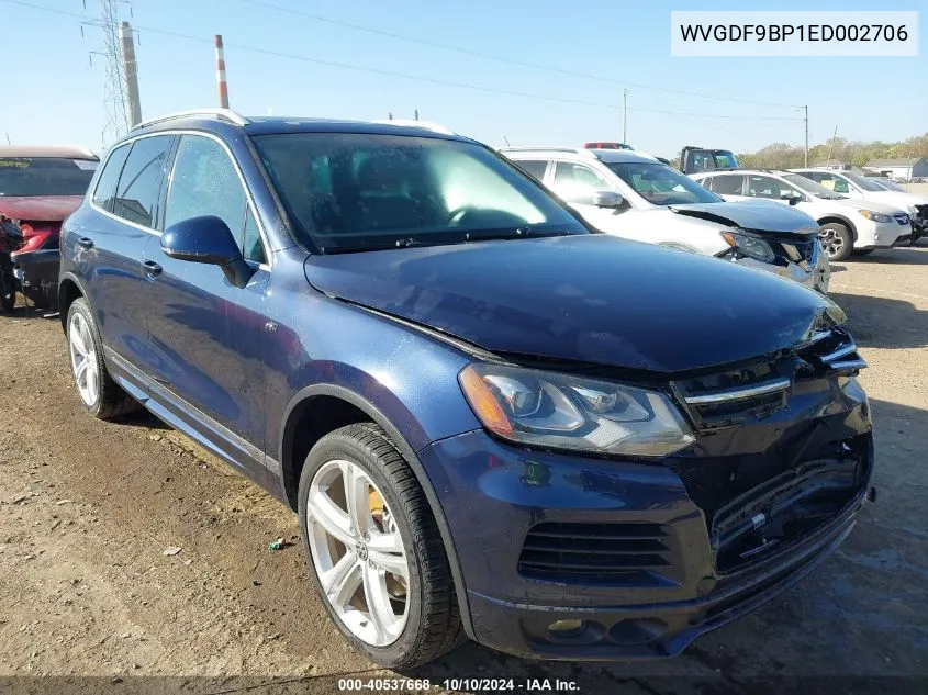 2014 Volkswagen Touareg 3.6L R-Line VIN: WVGDF9BP1ED002706 Lot: 40537668