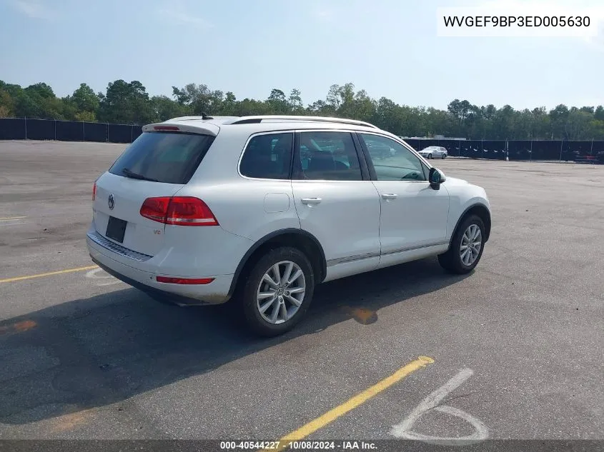 2014 Volkswagen Touareg V6 VIN: WVGEF9BP3ED005630 Lot: 40544227