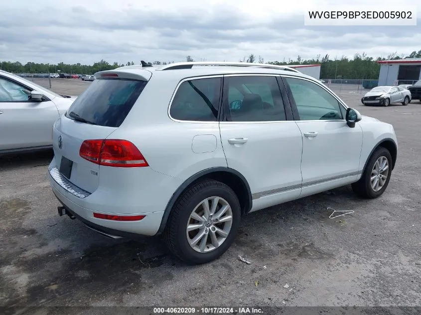 2014 Volkswagen Touareg Tdi Sport VIN: WVGEP9BP3ED005902 Lot: 40620209