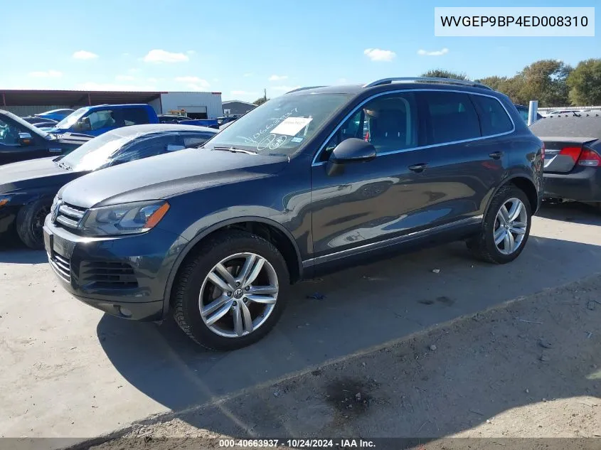 2014 Volkswagen Touareg Tdi Executive VIN: WVGEP9BP4ED008310 Lot: 40663937