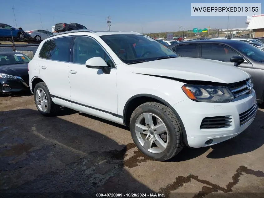 2014 Volkswagen Touareg Tdi Lux VIN: WVGEP9BPXED013155 Lot: 40720909