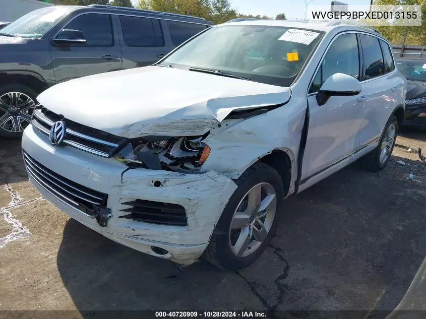 2014 Volkswagen Touareg Tdi Lux VIN: WVGEP9BPXED013155 Lot: 40720909