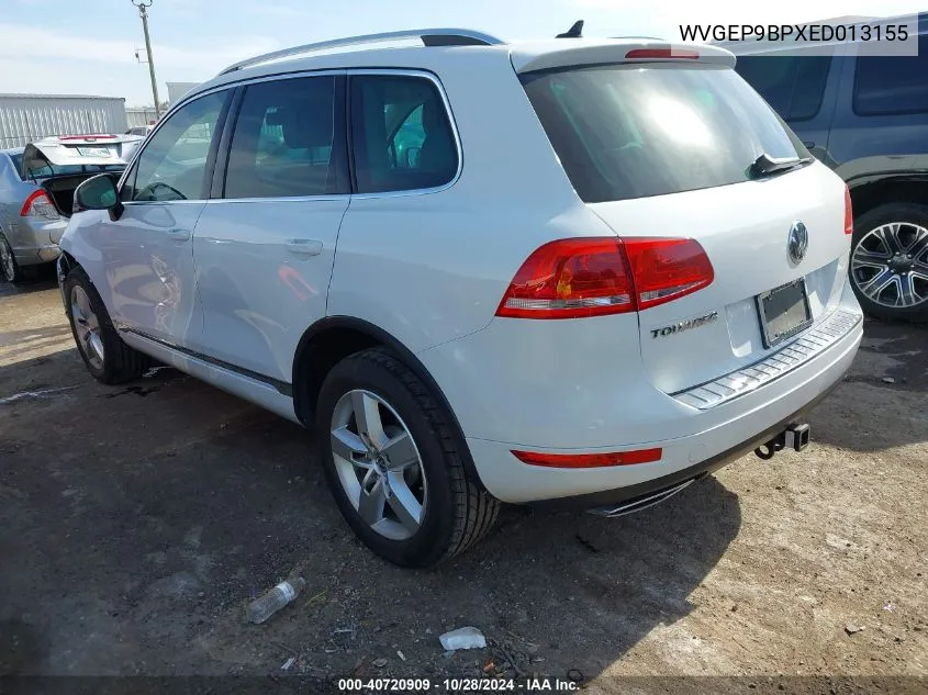 2014 Volkswagen Touareg Tdi Lux VIN: WVGEP9BPXED013155 Lot: 40720909