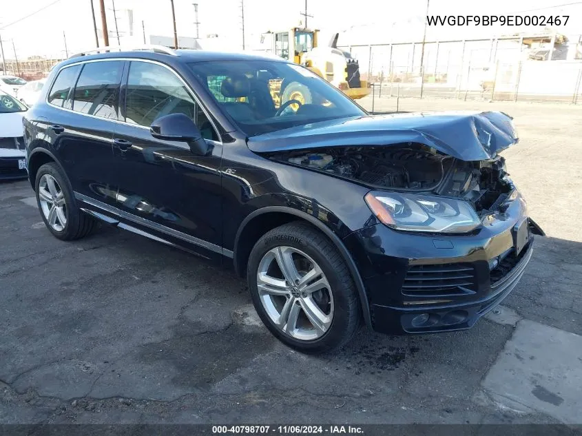 2014 Volkswagen Touareg 3.6L R-Line VIN: WVGDF9BP9ED002467 Lot: 40798707