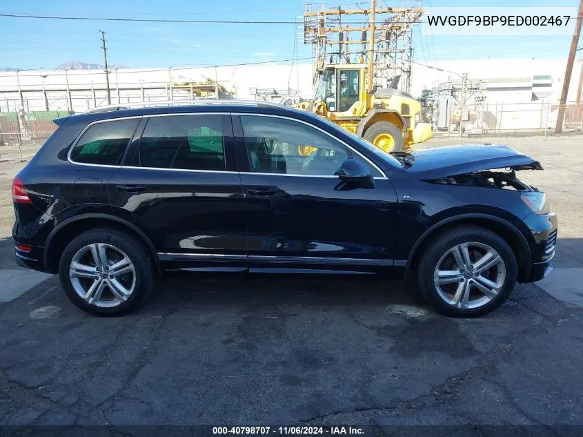 2014 Volkswagen Touareg 3.6L R-Line VIN: WVGDF9BP9ED002467 Lot: 40798707