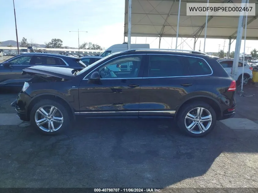 2014 Volkswagen Touareg 3.6L R-Line VIN: WVGDF9BP9ED002467 Lot: 40798707