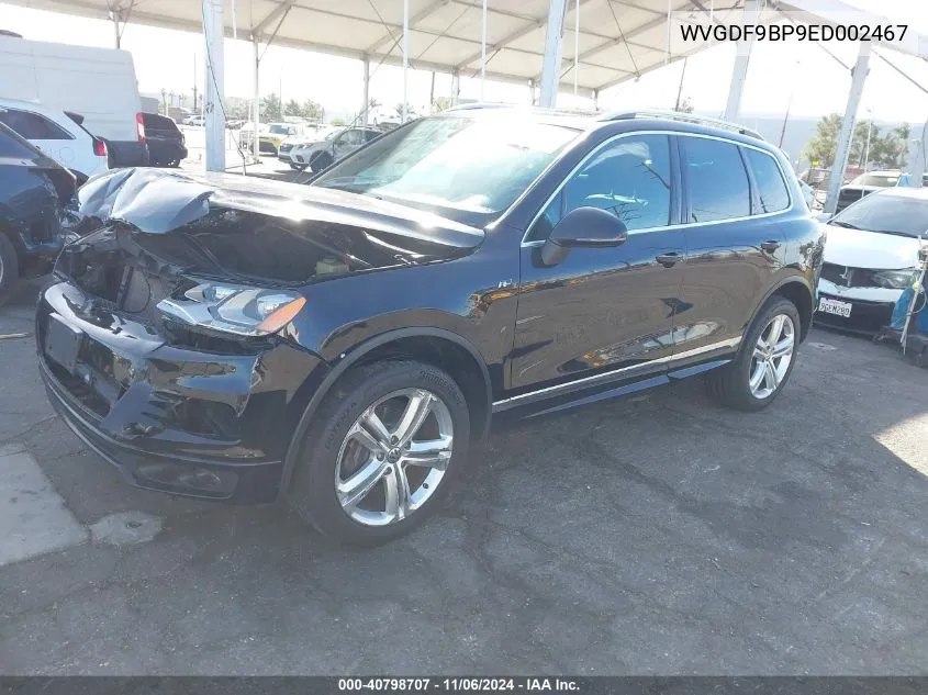 2014 Volkswagen Touareg 3.6L R-Line VIN: WVGDF9BP9ED002467 Lot: 40798707