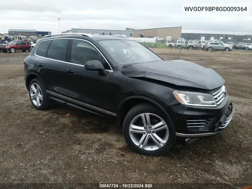 2016 Volkswagen Touareg Highline/Execline W/Rline VIN: WVGDF9BP8GD009364 Lot: 30047724