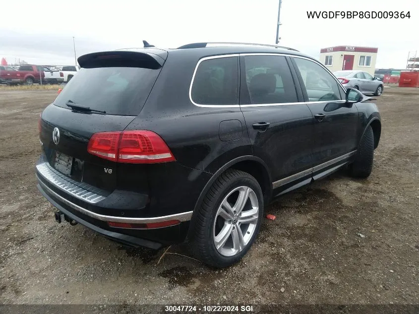 2016 Volkswagen Touareg Highline/Execline W/Rline VIN: WVGDF9BP8GD009364 Lot: 30047724