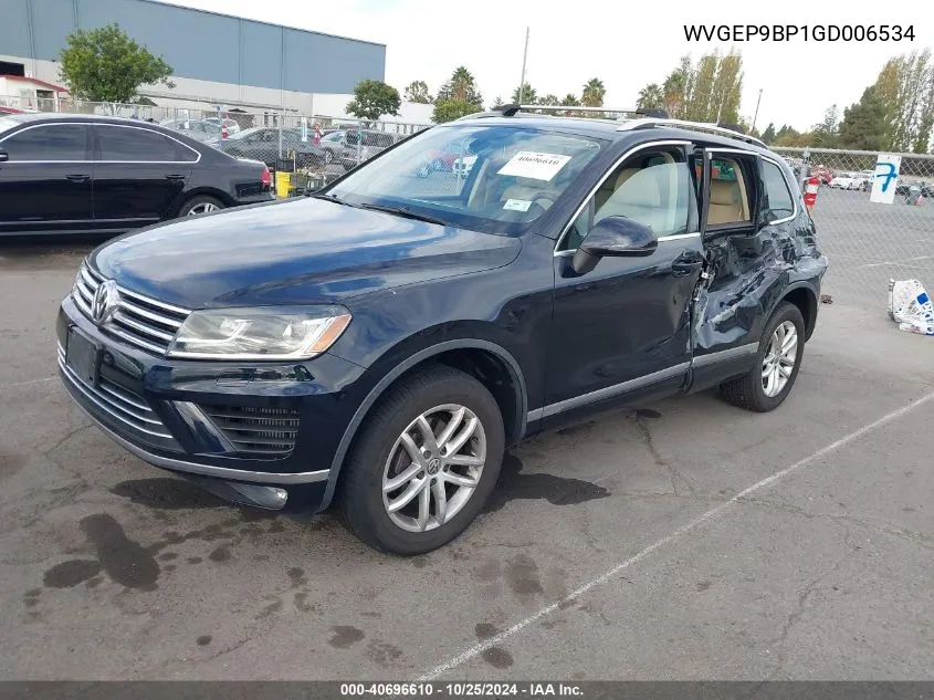 2016 Volkswagen Touareg Tdi Sport W/Technology VIN: WVGEP9BP1GD006534 Lot: 40696610