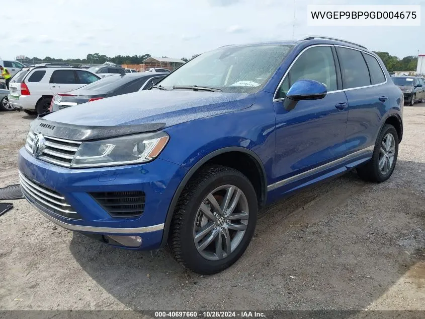 2016 Volkswagen Touareg Tdi Lux VIN: WVGEP9BP9GD004675 Lot: 40697660