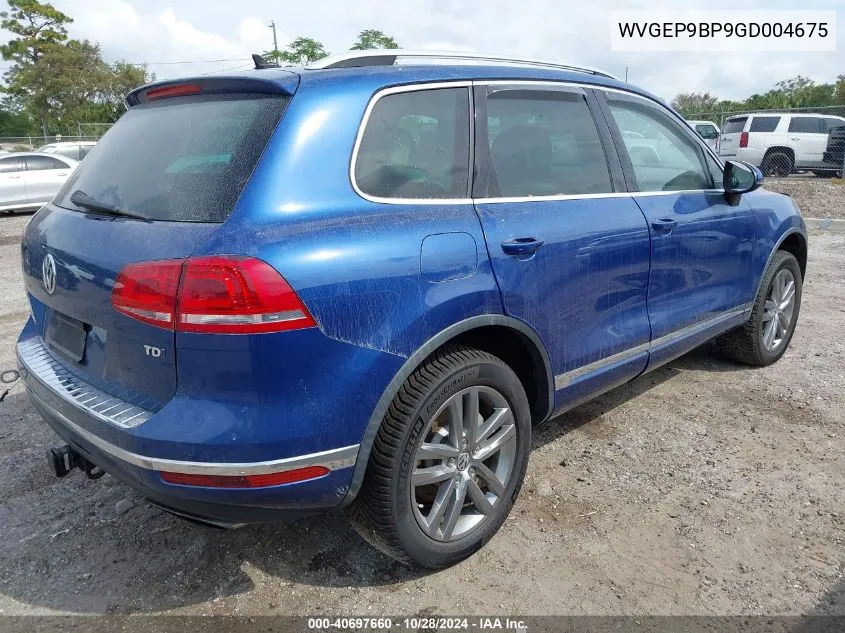 2016 Volkswagen Touareg Tdi Lux VIN: WVGEP9BP9GD004675 Lot: 40697660