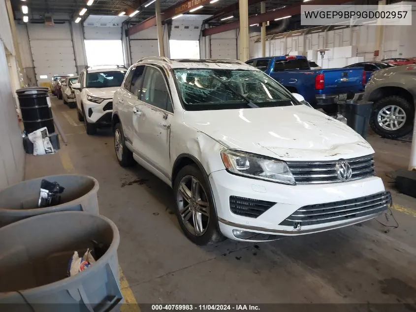 2016 Volkswagen Touareg Tdi Executive VIN: WVGEP9BP9GD002957 Lot: 40759983