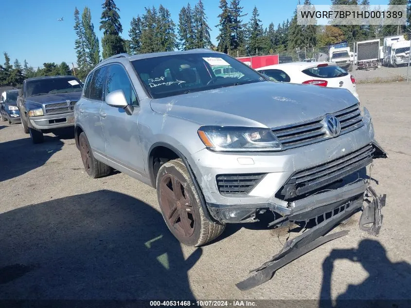 2017 Volkswagen Touareg Wolfsburg VIN: WVGRF7BP1HD001389 Lot: 40531468