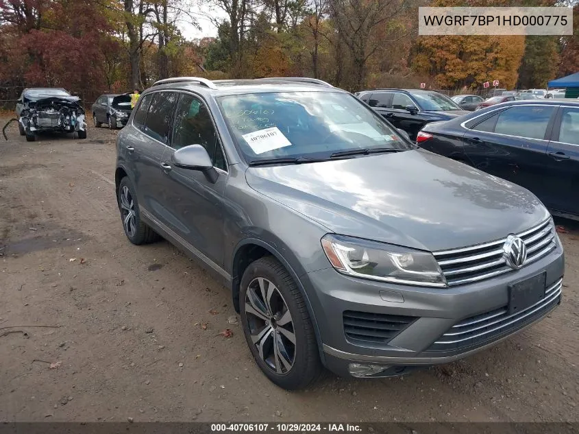 2017 Volkswagen Touareg V6 Wolfsburg Edition VIN: WVGRF7BP1HD000775 Lot: 40706107