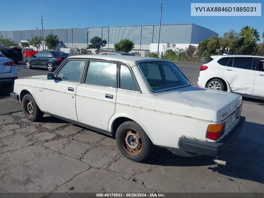 1983 Volvo 244 Dl/Gl VIN: YV1AX8846D1885031 Lot: 40178933