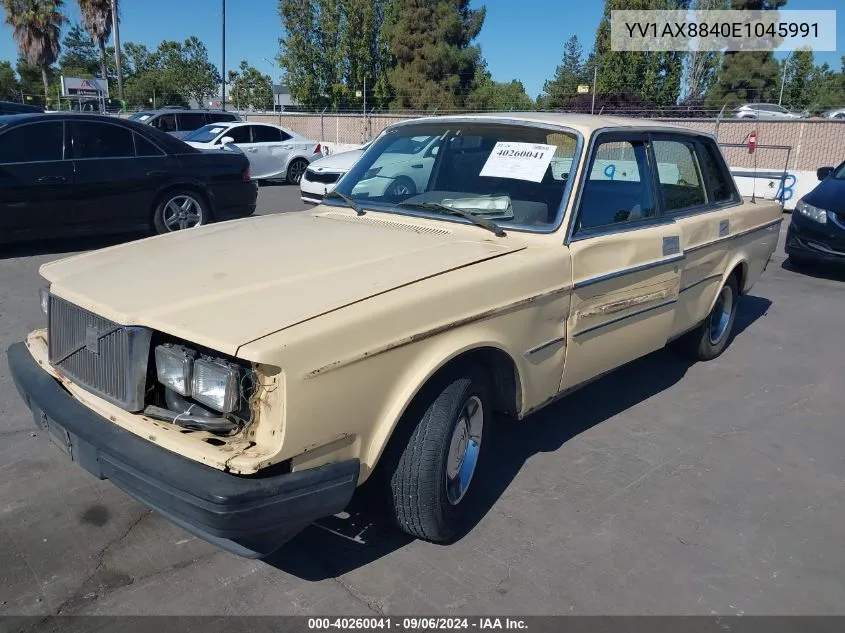 1984 Volvo 244 Dl/Gl VIN: YV1AX8840E1045991 Lot: 40260041