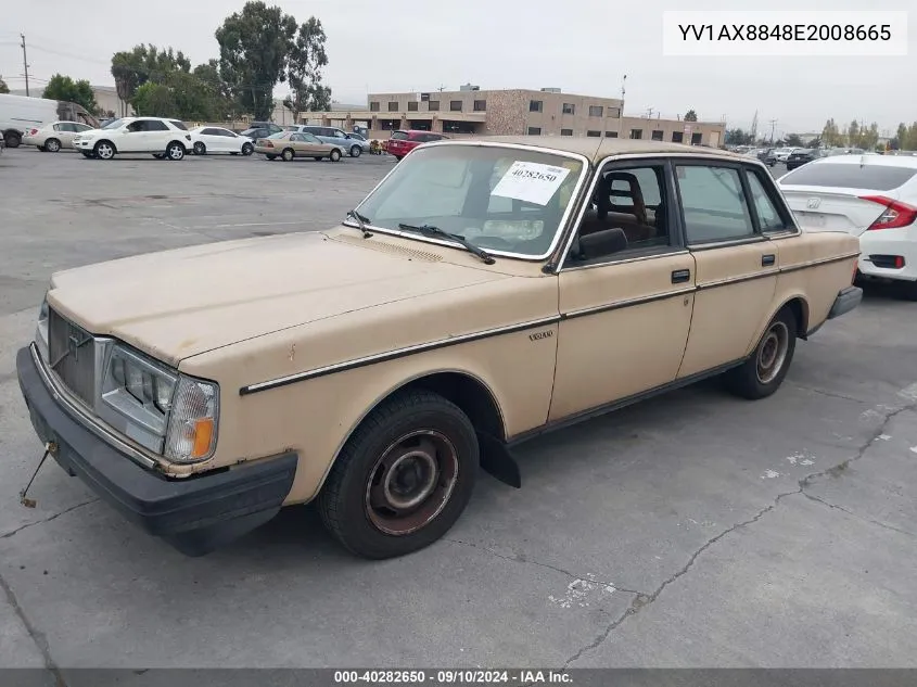 1984 Volvo 244 Dl/Gl VIN: YV1AX8848E2008665 Lot: 40282650