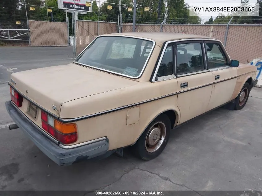 1984 Volvo 244 Dl/Gl VIN: YV1AX8848E2008665 Lot: 40282650