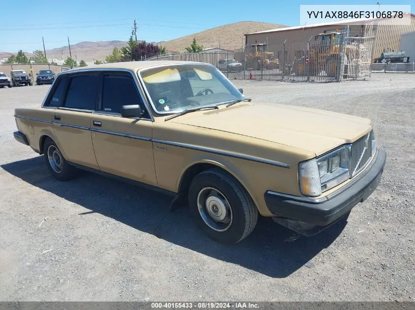 1985 Volvo 244 Dl/Gl VIN: YV1AX8846F3106878 Lot: 40155433